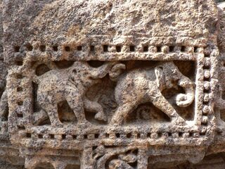Detail Sun templu v Konarku